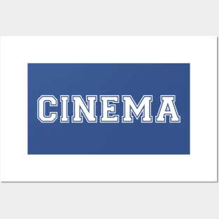 CINEMA (White) Posters and Art